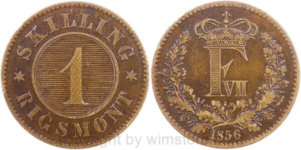 dänemark, 1/2 skilling rigsmont 1857, altona, km 767, bronze, ss (kopie)