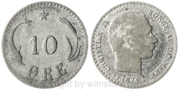 dänemark, 10 Öre 1874, km 795.1, silber, s dänemark, 10 Öre 1874, km 795.1, silber, s