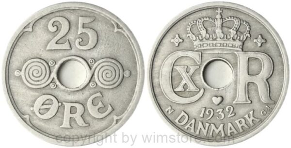 dänemark, 25 Öre 1930 n gj, km 823.2, ku/ni, ss (kopie)