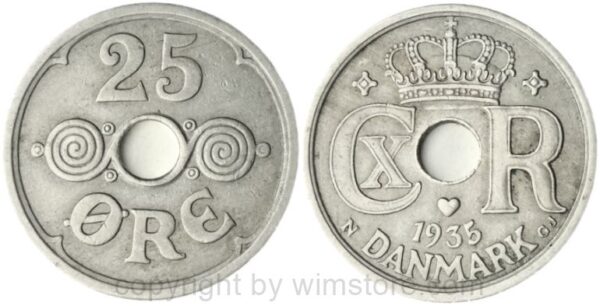 dänemark, 25 Öre 1930 n gj, km 823.2, ku/ni, ss (kopie)