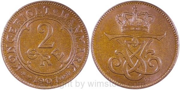 dänemark, 2 Öre 1899, km 893.2, bronze, vz (kopie)