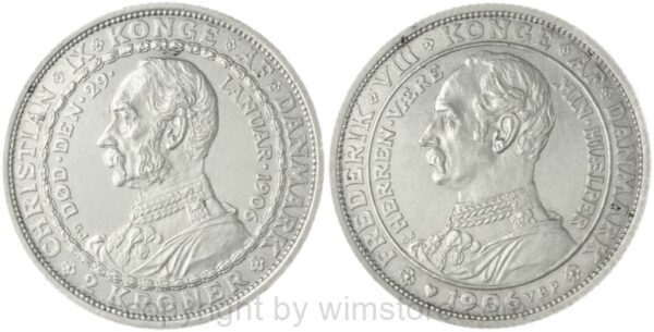 dänemark, 2 kroner 1906, km 803, silber, vz