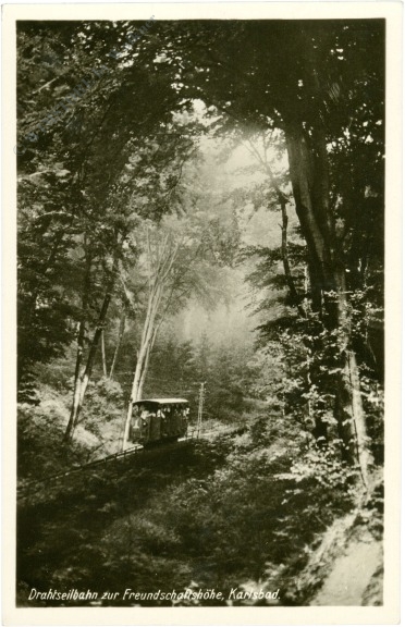 karlovy vary (karlsbad), drahtseilbahn zur freundschaftshöhe