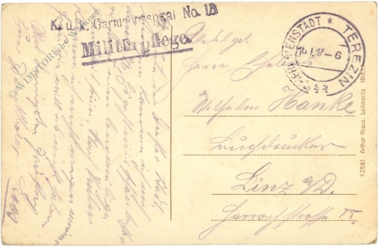 theresienstadt, prager strasse im winter