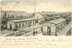 prerau, gruss aus, bahnhof