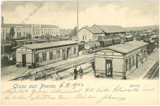 prerau, gruss aus, bahnhof