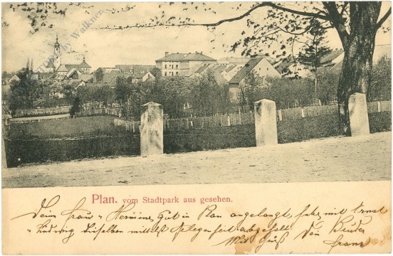 plan, vom stadtpark aus gesehen