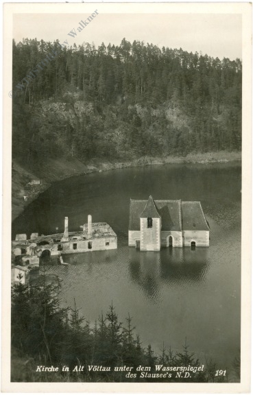 alt vöttau, kirche unter dem wasserspiegel des stausee's alt vöttau, kirche unter dem wasserspiegel des stausee's
