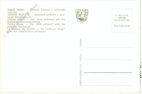 zleby, schloss, das "rote kabinett"