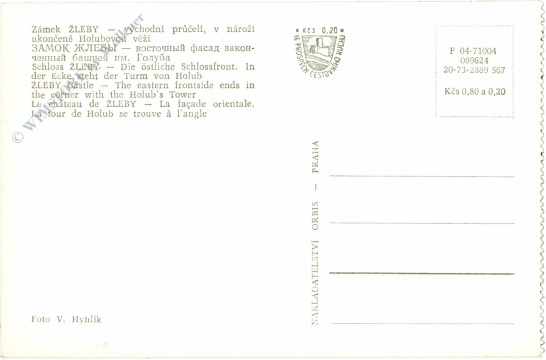 zleby, schloss, die östliche schlossfront