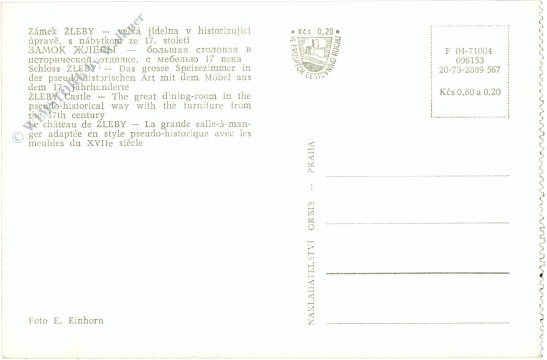 zleby, schloss, das große speisezimmer