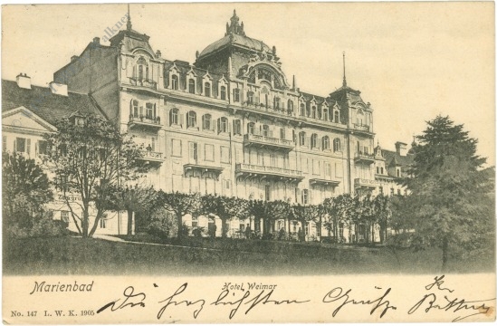 marianske lazne (marienbad), hotel weimar