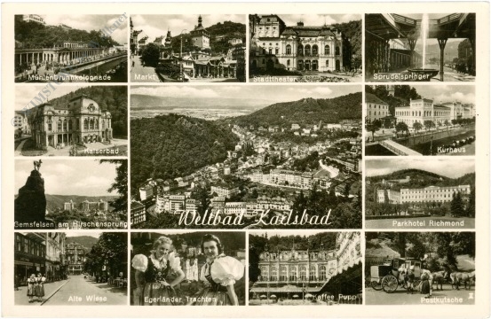 karlovy vary (karlsbad), multiansicht karlovy vary (karlsbad), multiansicht