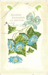 geburtstag: blumen mit schleife