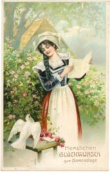 namenstag: dame mit taube