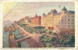 bratislava (pozsony), quai mit korpskommandogebäude