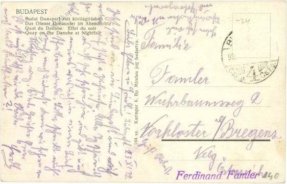 budapest, das ofener donauufer im abendlicht