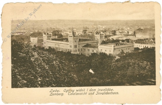 lemberg, totalansicht und invalidenhaus lemberg, totalansicht und invalidenhaus