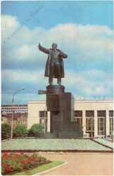 leningrad, monument to lenin in front of the finland station