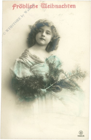 weihnachten: mädchen mit zweig weihnachten: mädchen mit zweig