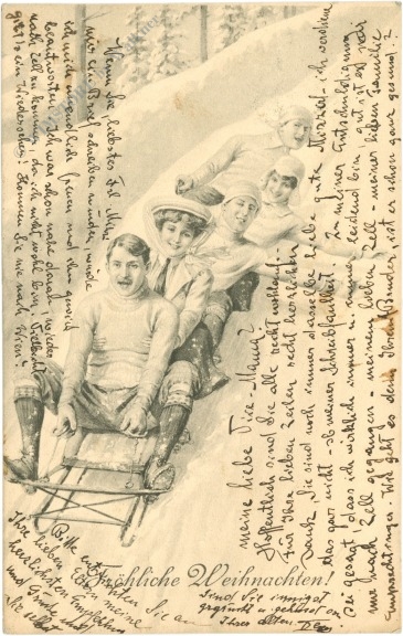 weihnachten: schlittenfahrt weihnachten: schlittenfahrt