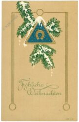 weihnachten: zweig mit hufeisen