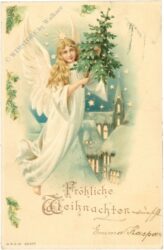 weihnachten: engel mit baum