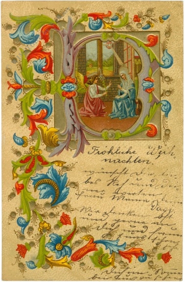 weihnachten: kirchenszene