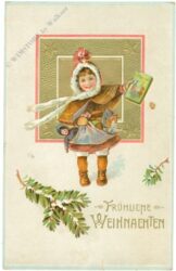 weihnachten: mädchen mit buch