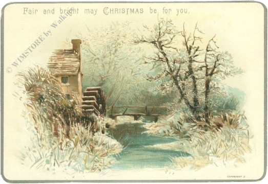 weihnachten: landschaft mit glitzerschnee