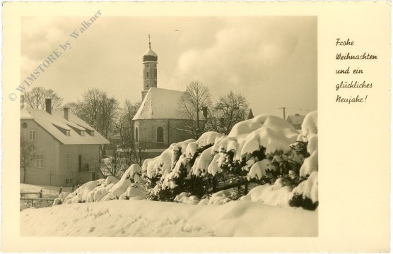 weihnachten: verschneites dorf