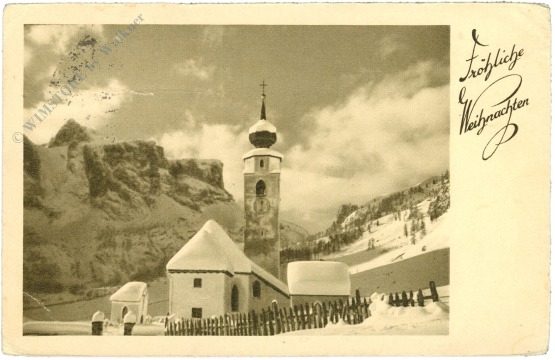 weihnachten: verschneite kirche