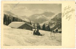weihnachten: verschneite almhütte