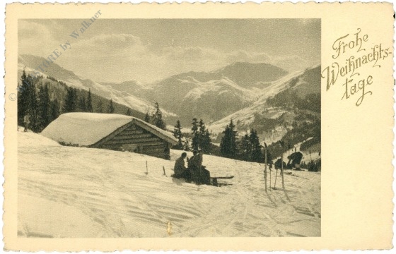 weihnachten: verschneite almhütte