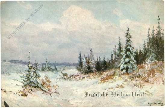 weihnachten: verschneiter wald