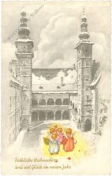 weihnachten: engel vor dem landhaus in klagenfurt