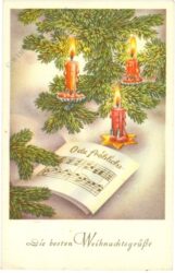 weihnachten: weihnachtslied mit zweigen und kerzen