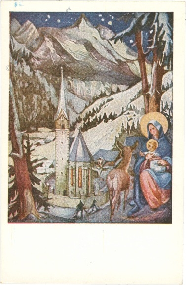 weihnachten: verschneiter ort
