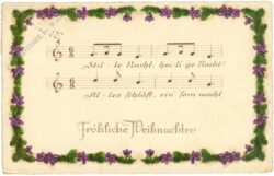 weihnachten: musikblatt für stille nacht