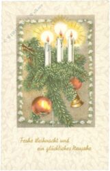 weihnachten: zweig mit kerzen