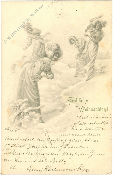 weihnachten: die schneeballschlacht der damen