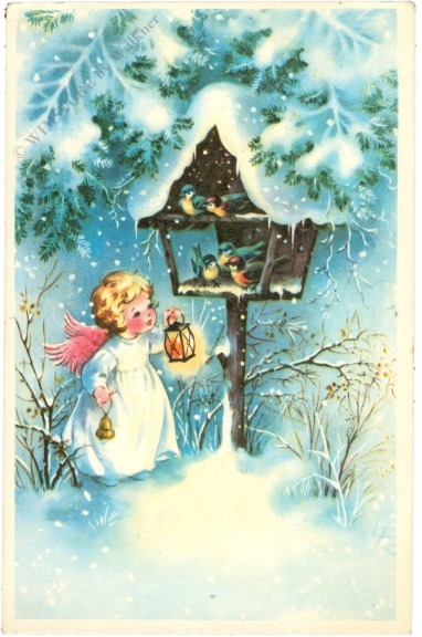 weihnachten: engel besucht die vögel des waldes weihnachten: engel besucht die vögel des waldes