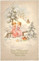 weihnachten: engel im schnee