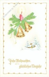 weihnachten: glocken und zweige