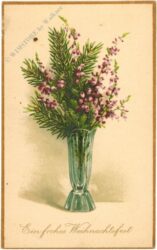 weihnachten: vase mit zweigen