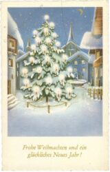 weihnachten: geschmückte tanne