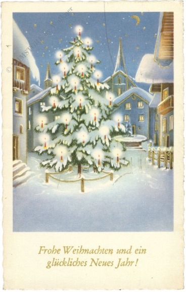 weihnachten: geschmückte tanne