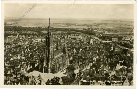 ulm an der donau, vom flugzeug aus