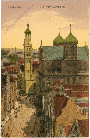 augsburg, blick vom moritzturm