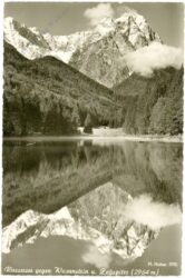 riessersee, gegen warzenstein u. zugspitze